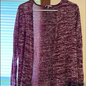 CARDIGAN MAROON AND WHITE